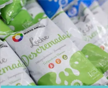 Bolsas de leche descremada impresas por Beniplast